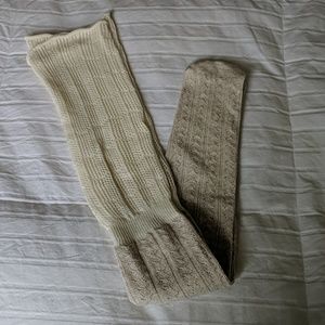 Thigh High Cream and Beige Socks